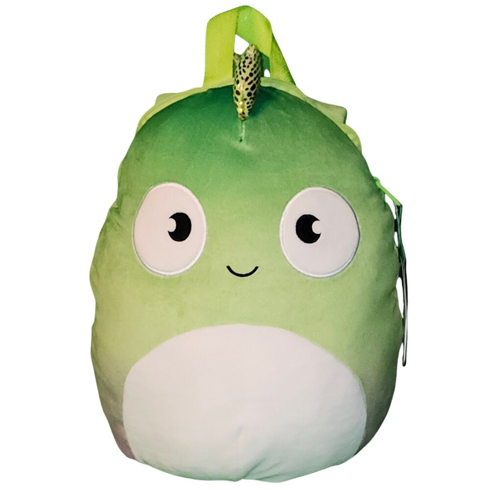NWT Squishmallows Denton Chameleon 12" Big‑Mouth Plush Backpack 2021